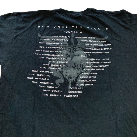 Bon Jovi Tour Band Graphic Tee Shirt XL Rock tshirt - Picture 5 of 5